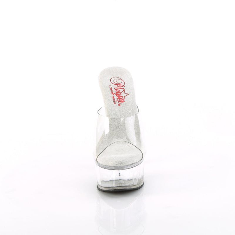 Pleaser Gleam-601 Badslippers Plateauzool Dames Clear | BELGIE BEIDXGBO