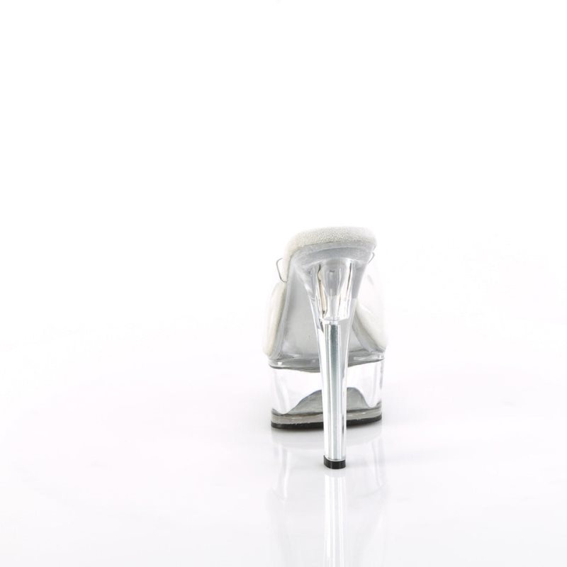 Pleaser Gleam-601 Badslippers Plateauzool Dames Clear | BELGIE BEIDXGBO