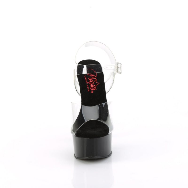 Pleaser Gleam-608 Hakken Dames Zwart | BELGIE BEOASWCX