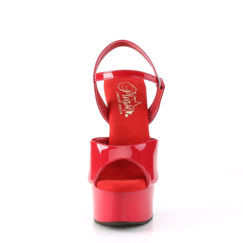 Pleaser Gleam-609 Hakken Dames Rood | BELGIE BEEZSJIA