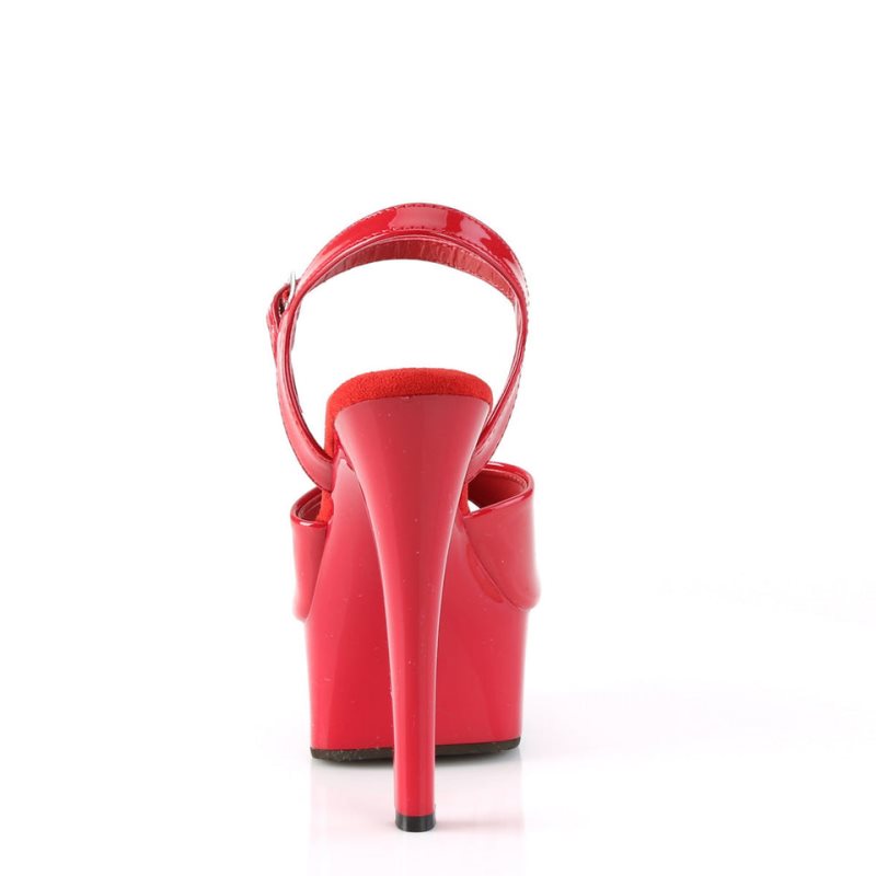 Pleaser Gleam-609 Hakken Dames Rood | BELGIE BEEZSJIA