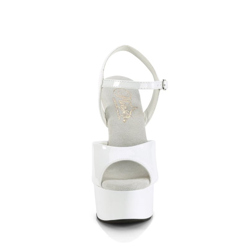Pleaser Gleam-609 Hakken Dames Wit | BELGIE BEIUHJSG