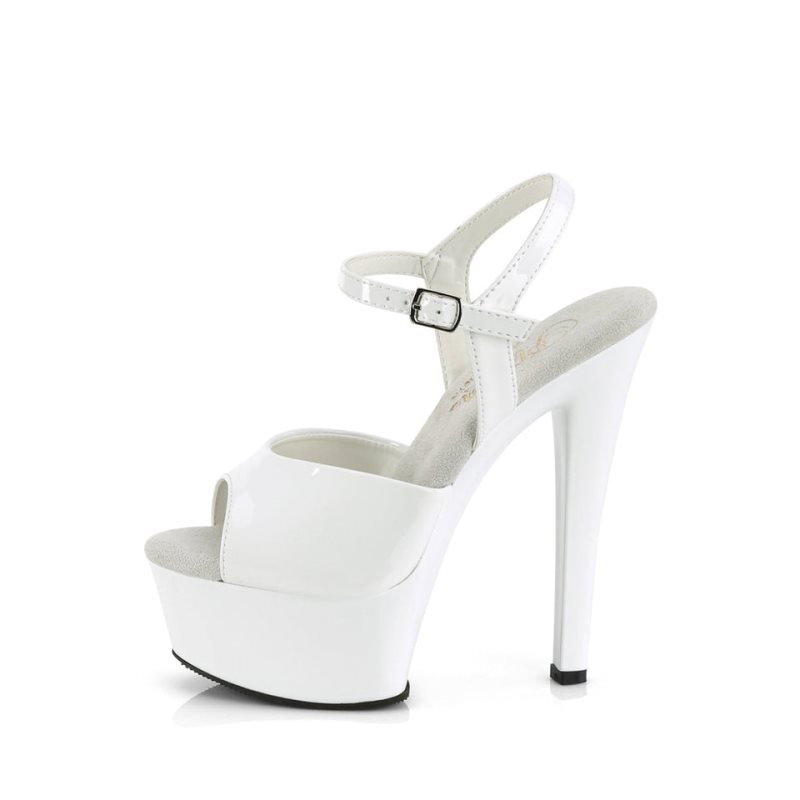 Pleaser Gleam-609 Hakken Dames Wit | BELGIE BEIUHJSG