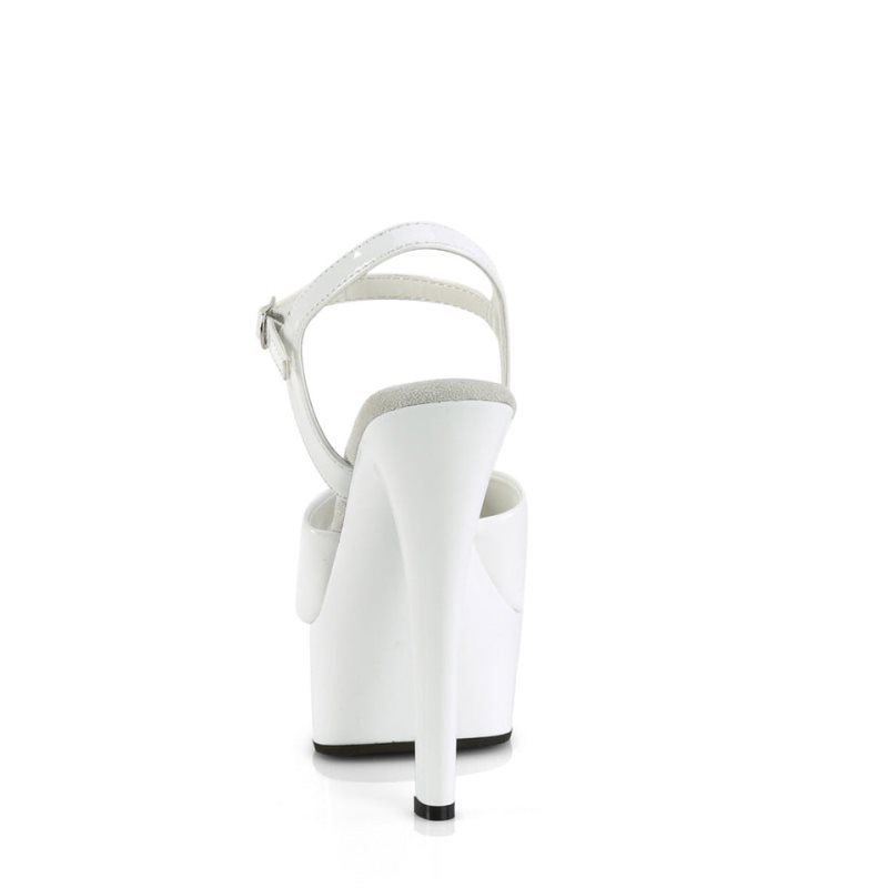 Pleaser Gleam-609 Hakken Dames Wit | BELGIE BEIUHJSG