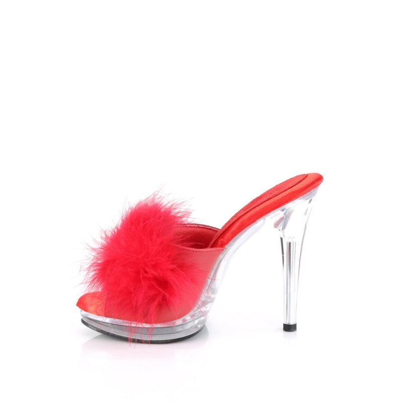 Pleaser Glory-501F-8 Badslippers Dames Rood | BELGIE BEGWOYLK
