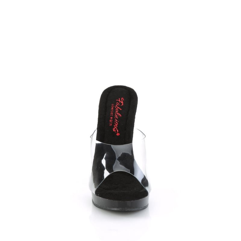 Pleaser Glory-501 Badslippers Plateauzool Dames Zwart | BELGIE BENCERAK