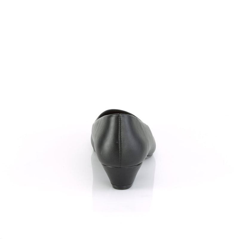 Pleaser Gwen-01 Vegan Leather Hakken Dames Zwart | BELGIE BEFOJHUR
