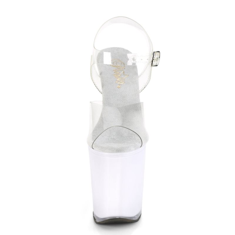 Pleaser Illuminator-808 Hakken Dames Wit | BELGIE BENGZXQS