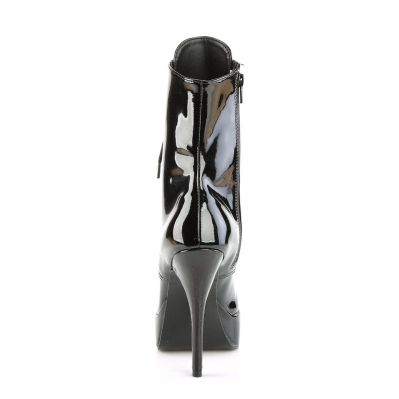Pleaser Indulge-1020 Laarzen Dames Zwart | BELGIE BERNBGOZ