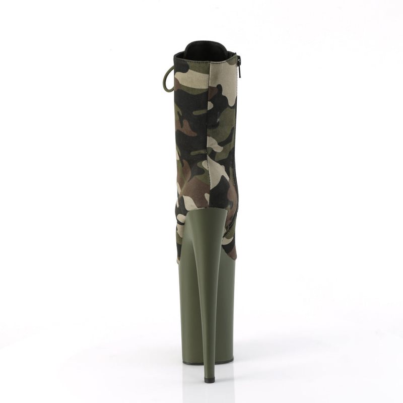Pleaser Infinity-1020CAMO Laarzen Dames Groen | BELGIE BEHNBJUE