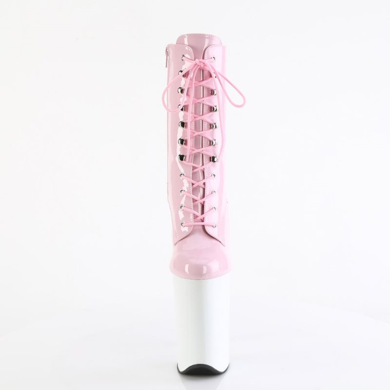 Pleaser Infinity-1020 Laarzen Dames Roze Wit | BELGIE BENHARCE