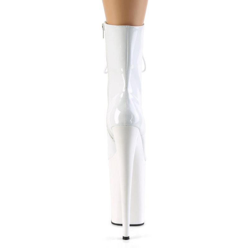 Pleaser Infinity-1020 Laarzen Dames Wit | BELGIE BERZXAOT
