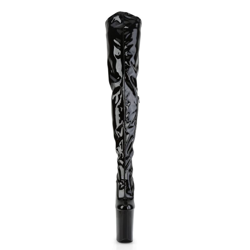 Pleaser Infinity-4000 Hoge Hakken Dames Zwart | BELGIE BEKFWJSM
