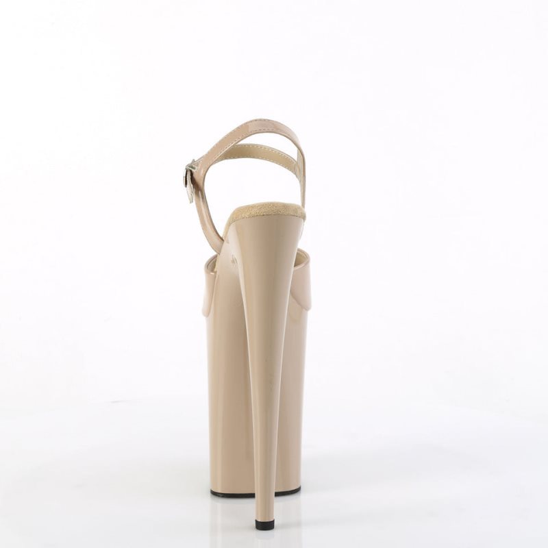 Pleaser Infinity-909 Hakken Dames Beige | BELGIE BEZOWDYS