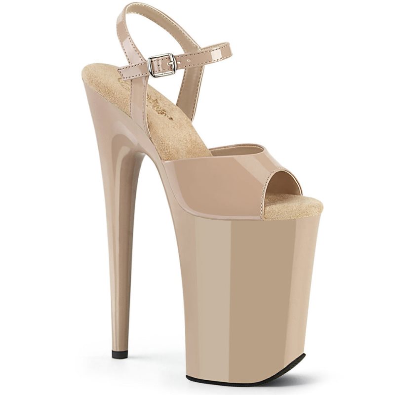 Pleaser Infinity-909 Hakken Dames Beige | BELGIE BEZOWDYS
