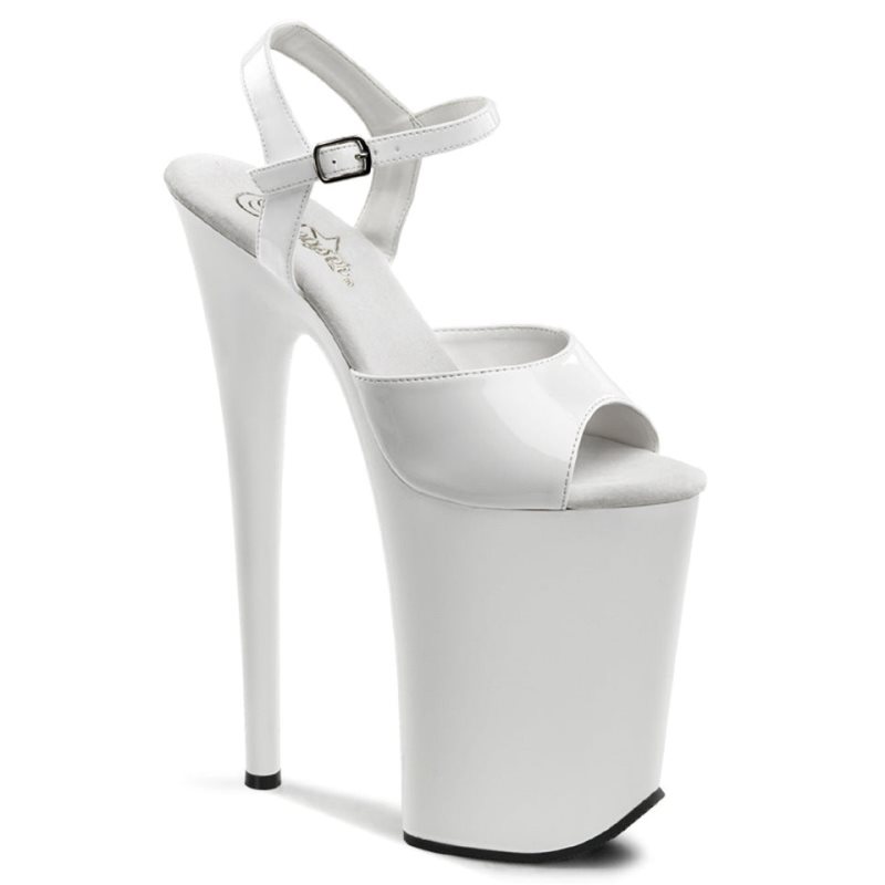 Pleaser Infinity-909 Hakken Dames Wit | BELGIE BEOMPZCD