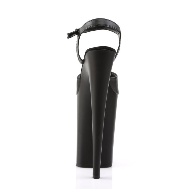 Pleaser Infinity-909 Vegan Leather Hakken Dames Zwart | BELGIE BEVFXHZI