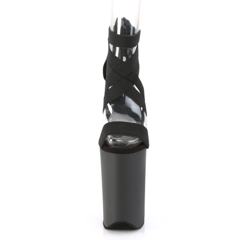 Pleaser Infinity-969 Vegan Leather Hakken Dames Zwart | BELGIE BEFRODTL