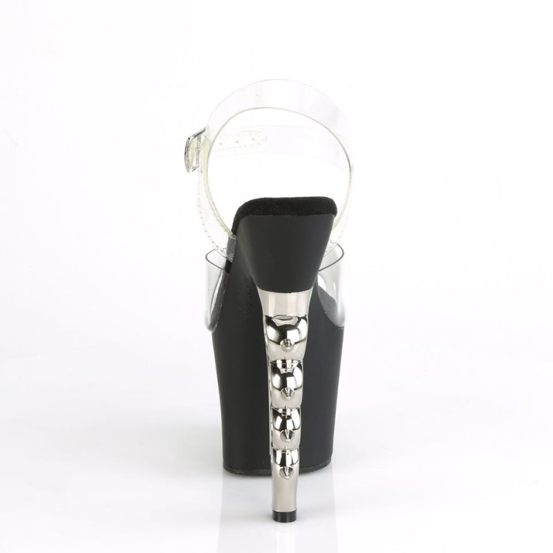 Pleaser Irongrip-708 Hakken Dames Zilver | BELGIE BEAIPNVY
