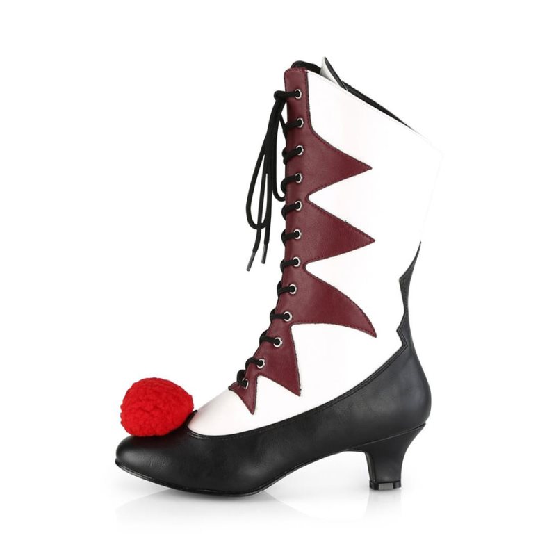 Pleaser It-120 Laarzen Dames Wit Bordeaux | BELGIE BEGKVRXA