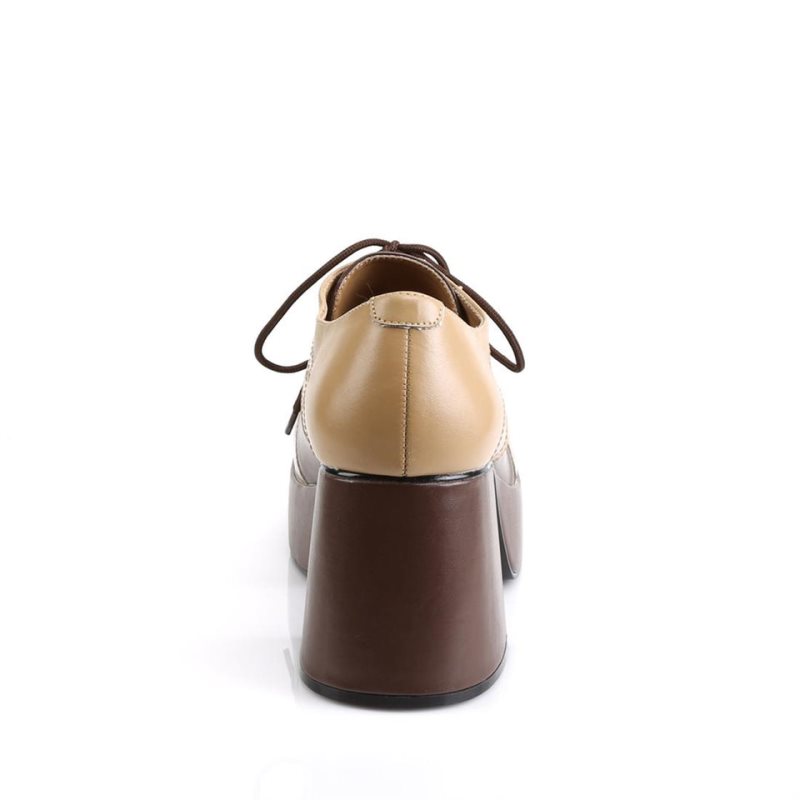 Pleaser Jazz-06 Enkellaarzen Heren Beige Bruin | BELGIE BEOYUEQN
