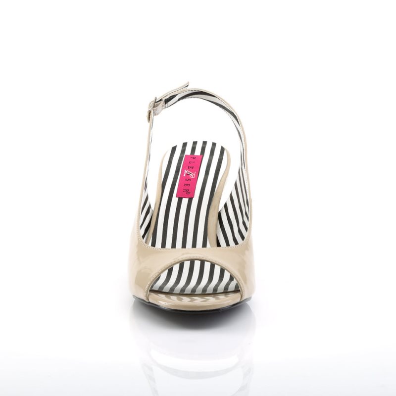 Pleaser Jenna-02 Hakken Dames Beige | BELGIE BELBYKAH
