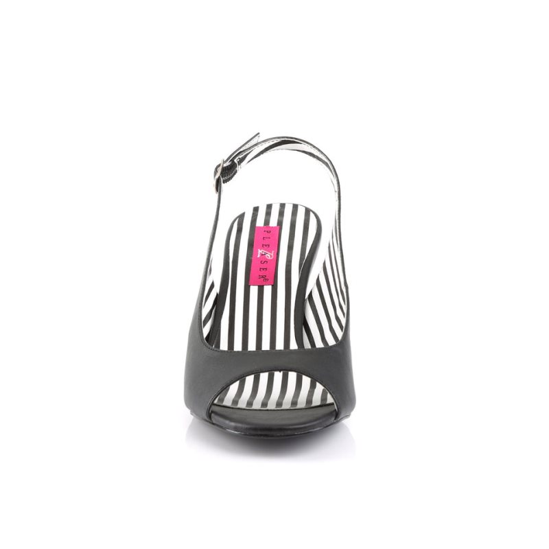 Pleaser Jenna-02 Vegan Leather Hakken Dames Zwart | BELGIE BEJGRDXH