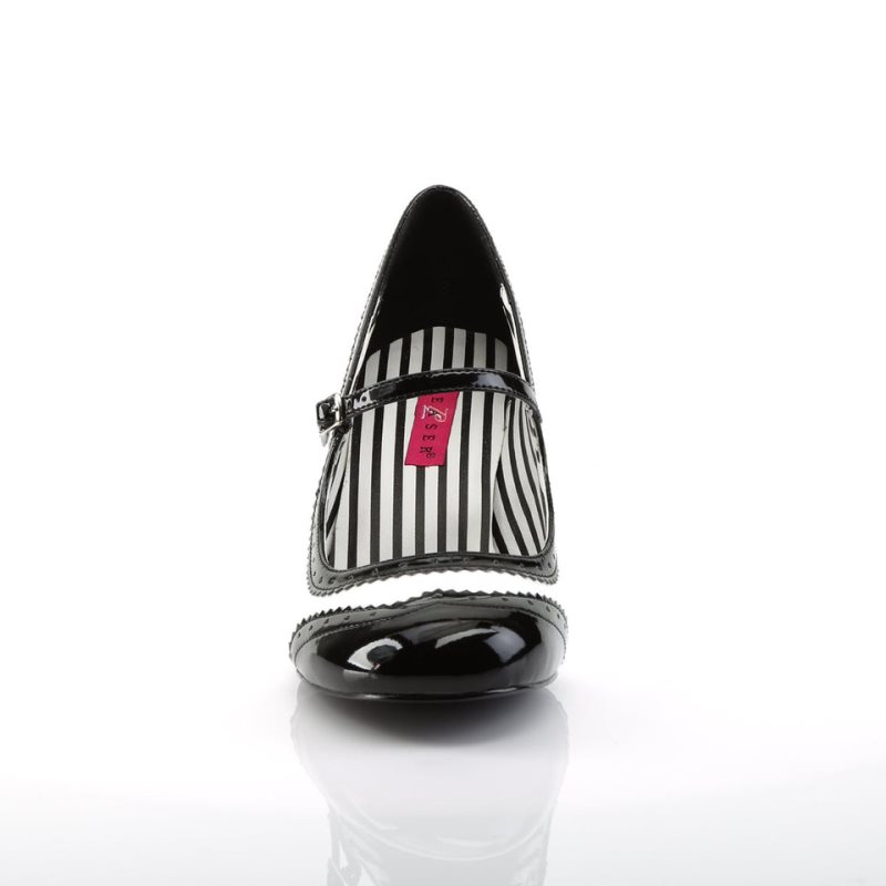 Pleaser Jenna-06 Hakken Dames Wit Zwart | BELGIE BEVADLWX