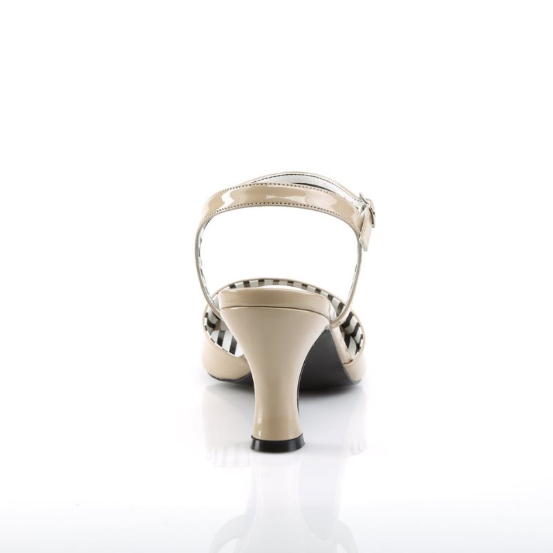 Pleaser Jenna-09 Hakken Dames Beige | BELGIE BEJCOILH