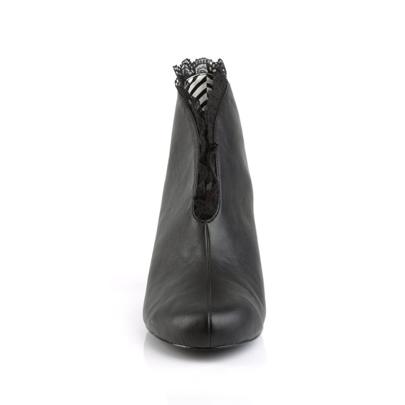 Pleaser Jenna-105 Vegan Leather Laarzen Dames Zwart | BELGIE BEKZORHM