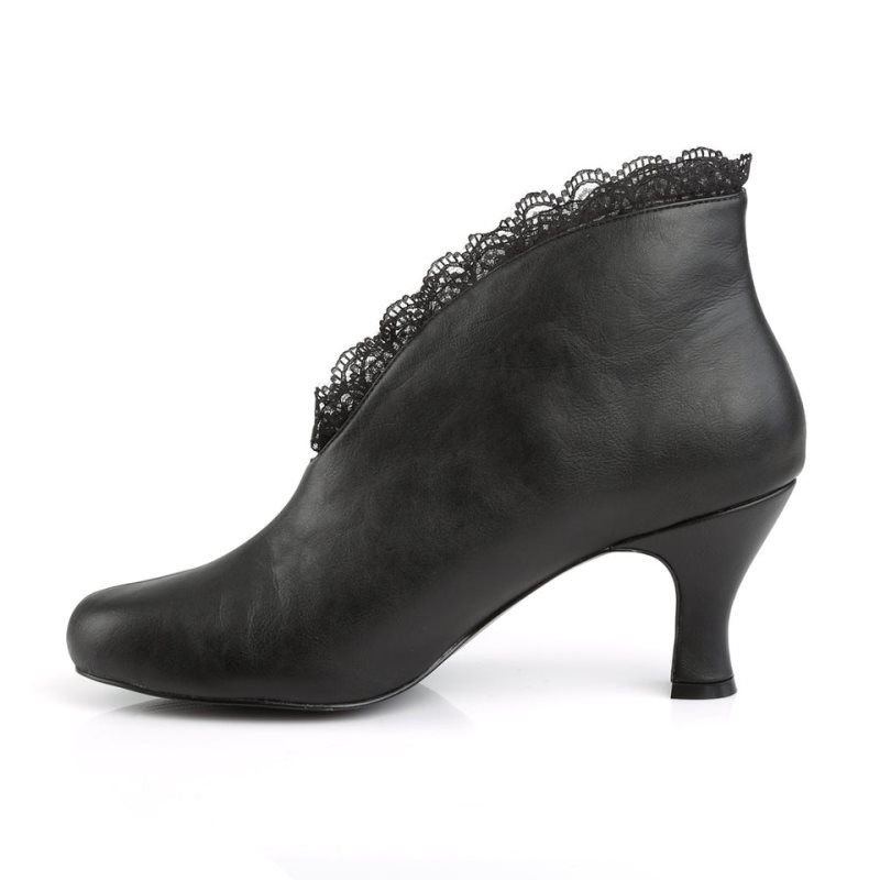 Pleaser Jenna-105 Vegan Leather Laarzen Dames Zwart | BELGIE BEKZORHM