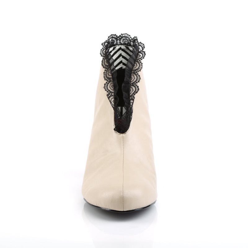 Pleaser Jenna-105 Vegan Leather Laarzen Dames Wit | BELGIE BEDLWPIY