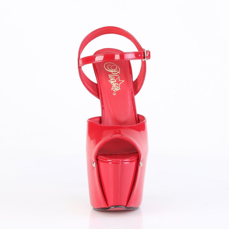 Pleaser Jubilant-09 Hakken Dames Rood | BELGIE BEBRIZED