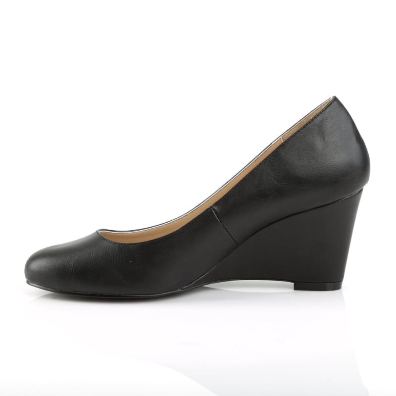 Pleaser Kimberly-08 Vegan Leather Hakken Dames Zwart | BELGIE BEBHLIWG