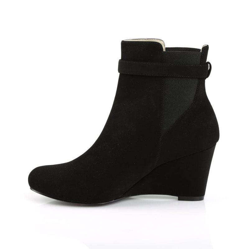 Pleaser Kimberly-102 Suede Laarzen Dames Zwart | BELGIE BEXLGABJ