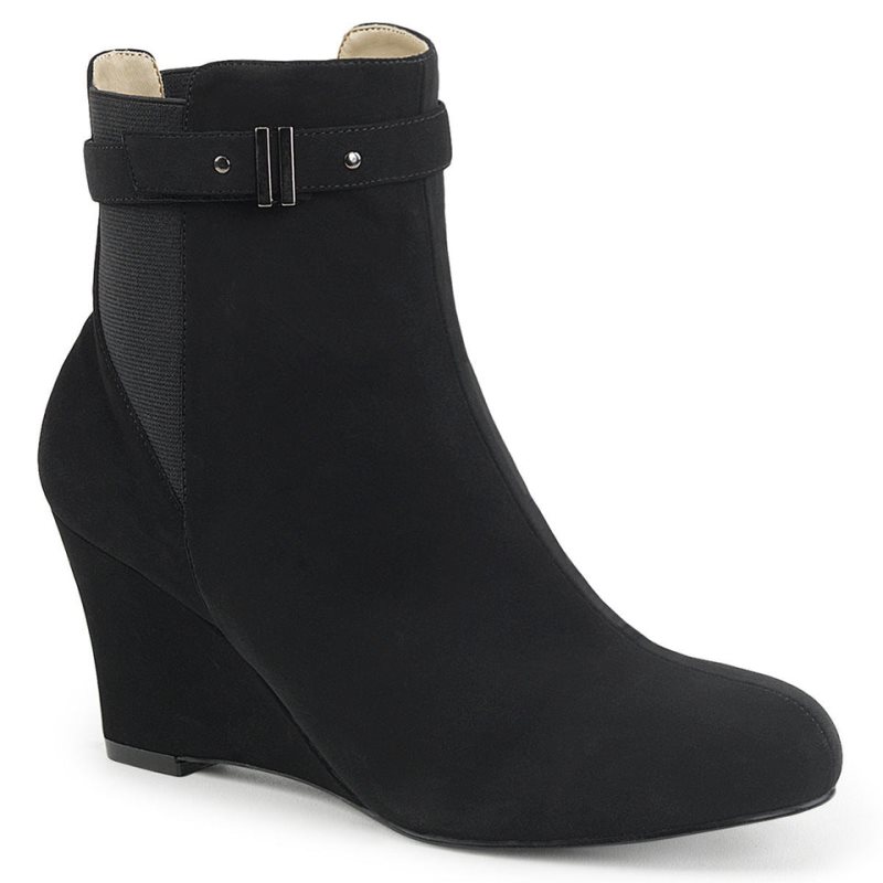 Pleaser Kimberly-102 Suede Laarzen Dames Zwart | BELGIE BEXLGABJ