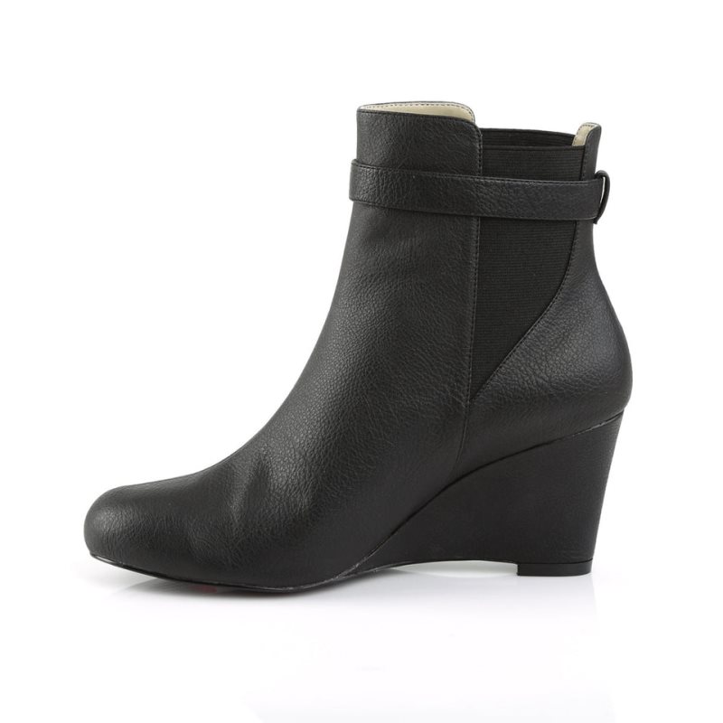 Pleaser Kimberly-102 Vegan Leather Laarzen Dames Zwart | BELGIE BETYJXUC