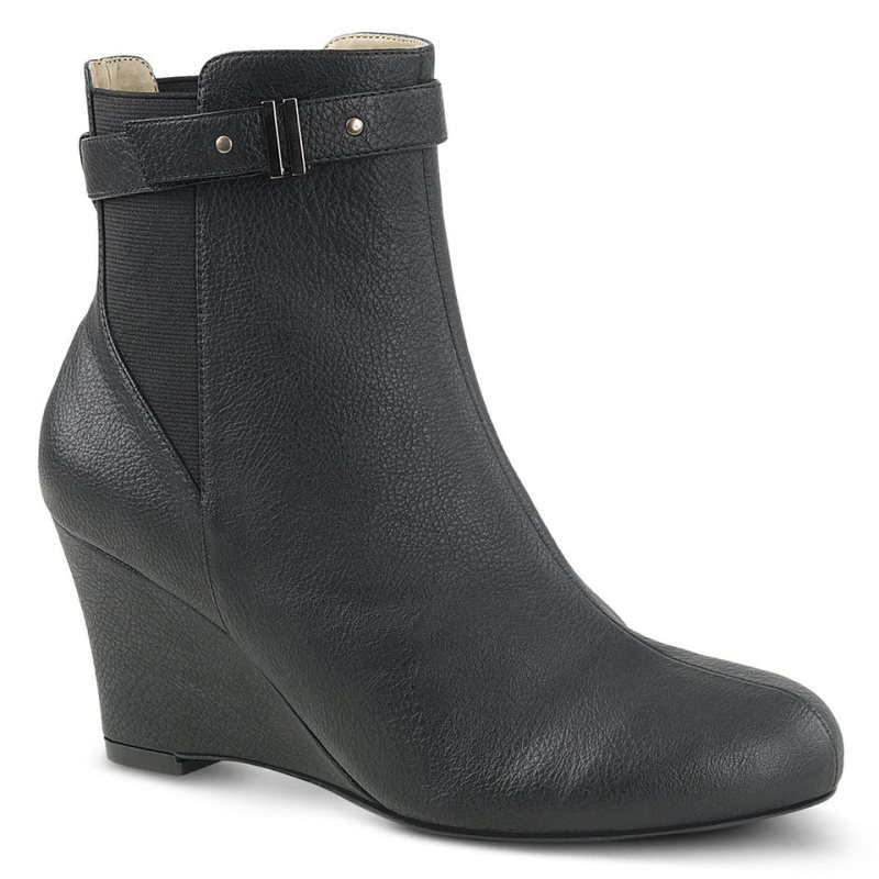 Pleaser Kimberly-102 Vegan Leather Laarzen Dames Zwart | BELGIE BETYJXUC