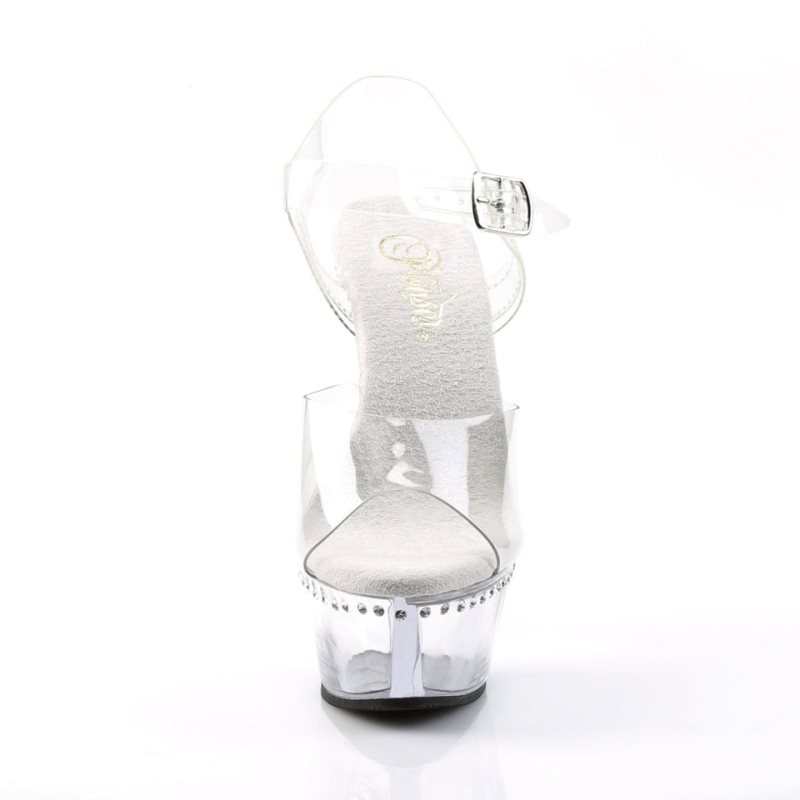 Pleaser Kiss-208LS Hakken Dames Clear | BELGIE BEDATQRO