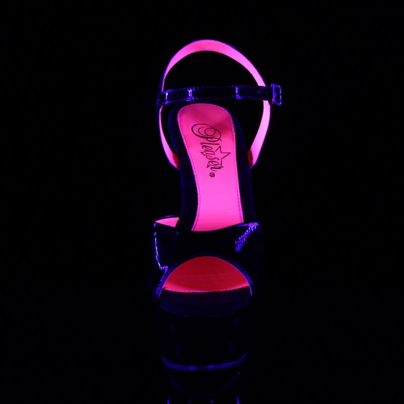 Pleaser Kiss-209TT Hakken Dames Zwart Roze | BELGIE BEDVJKBW