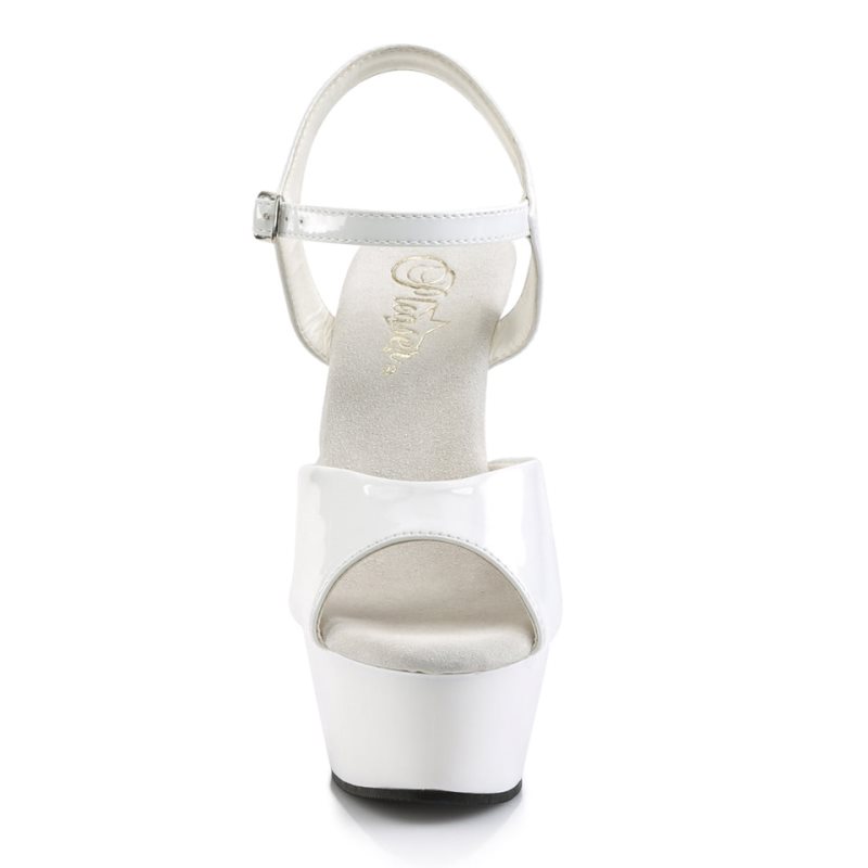 Pleaser Kiss-209 Hakken Dames Wit | BELGIE BEBLPXCA