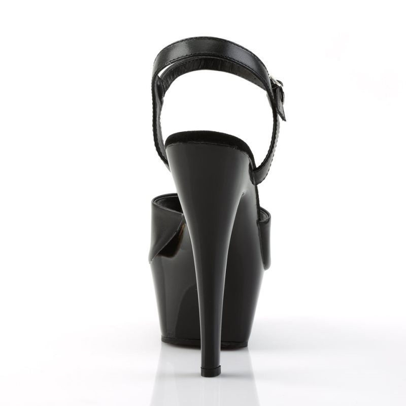 Pleaser Kiss-209 Leather Hakken Dames Zwart | BELGIE BEWFZNUE