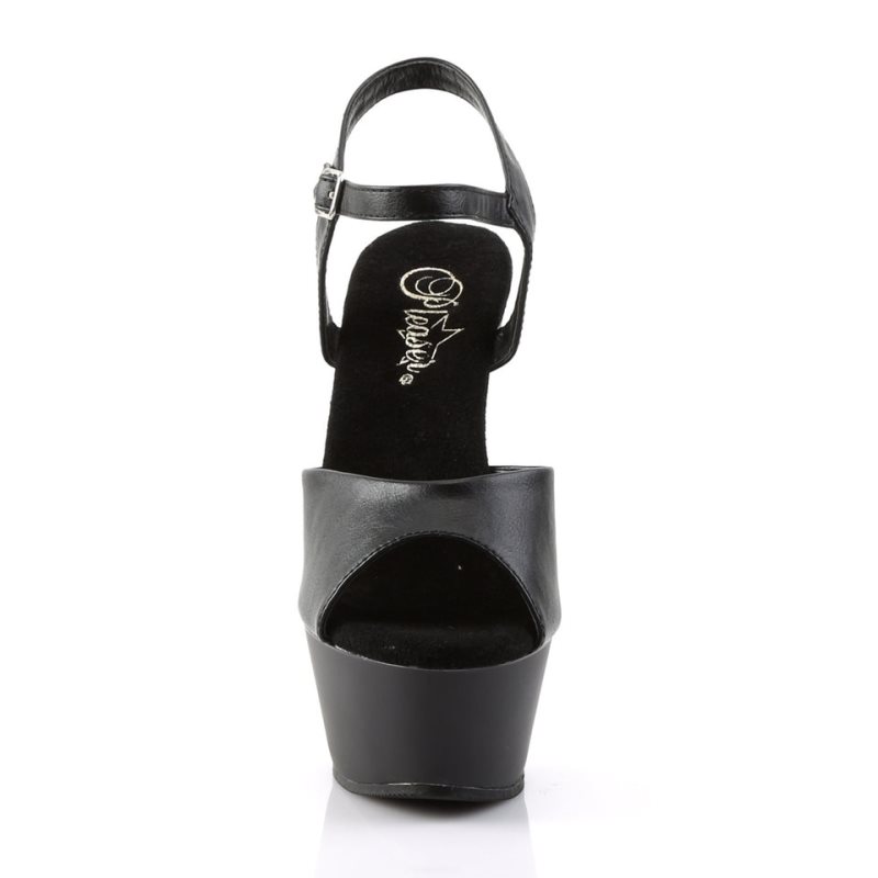 Pleaser Kiss-209 Vegan Leather Hakken Dames Zwart | BELGIE BEPHTYAD