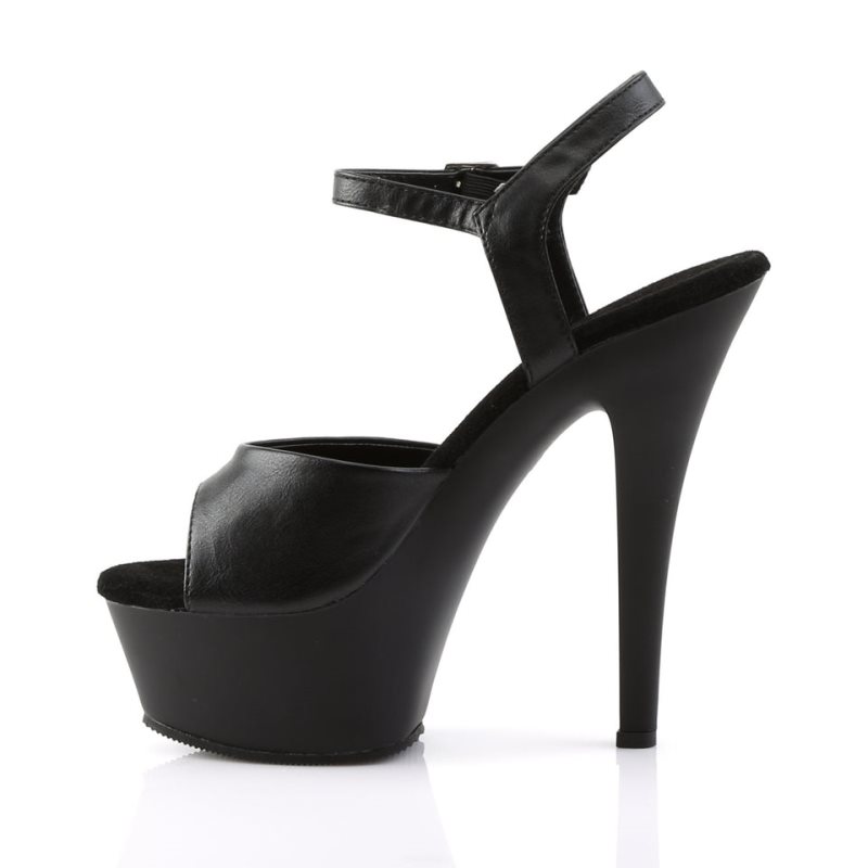 Pleaser Kiss-209 Vegan Leather Hakken Dames Zwart | BELGIE BEPHTYAD