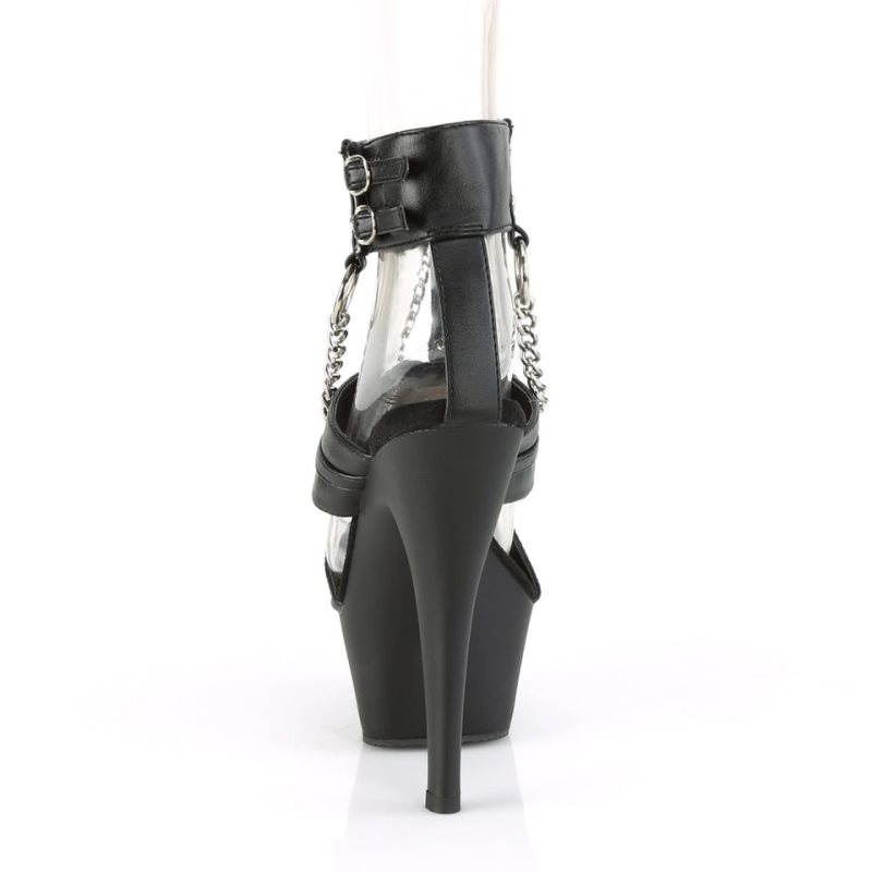 Pleaser Kiss-261 Vegan Leather Hakken Dames Zwart | BELGIE BEDZQHUV