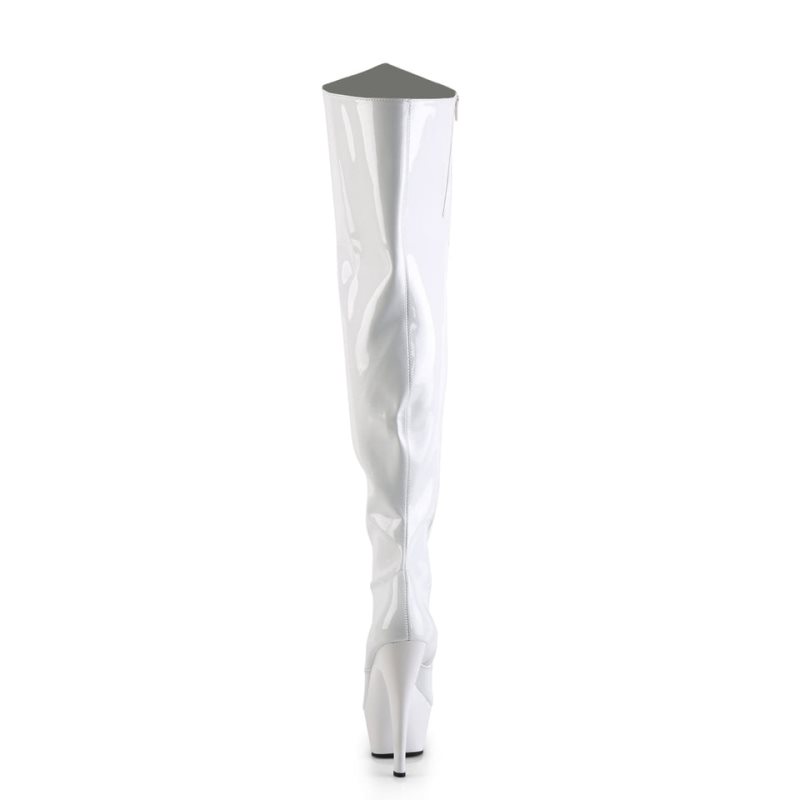 Pleaser Kiss-3010 Hoge Hakken Dames Wit | BELGIE BEUTAZQO
