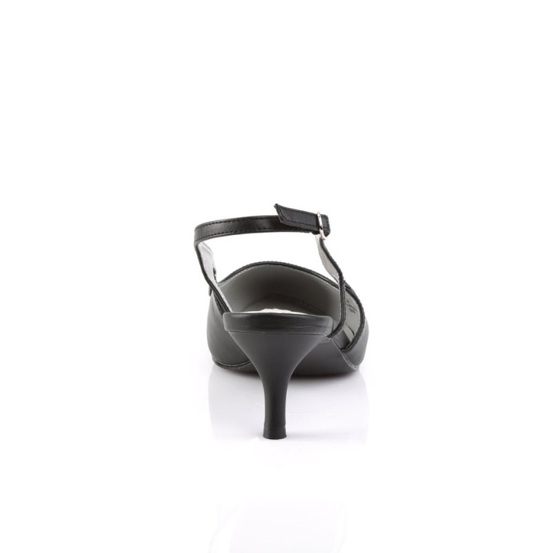 Pleaser Kitten-02 Vegan Leather Hakken Dames Zwart | BELGIE BEIMJXGS