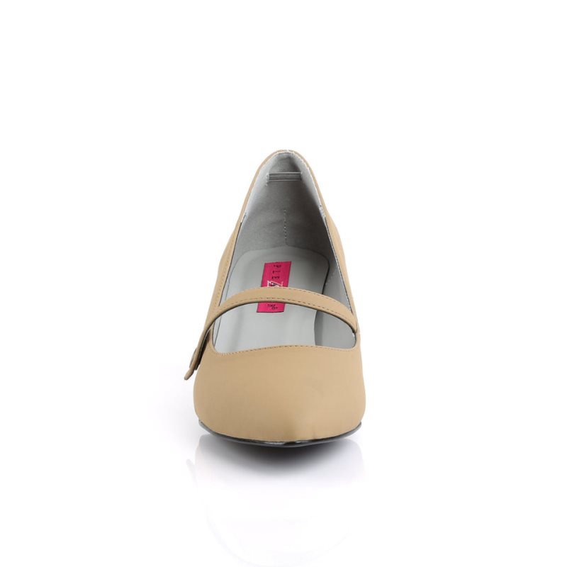 Pleaser Kitten-03 Hakken Dames Beige | BELGIE BERIUHSZ