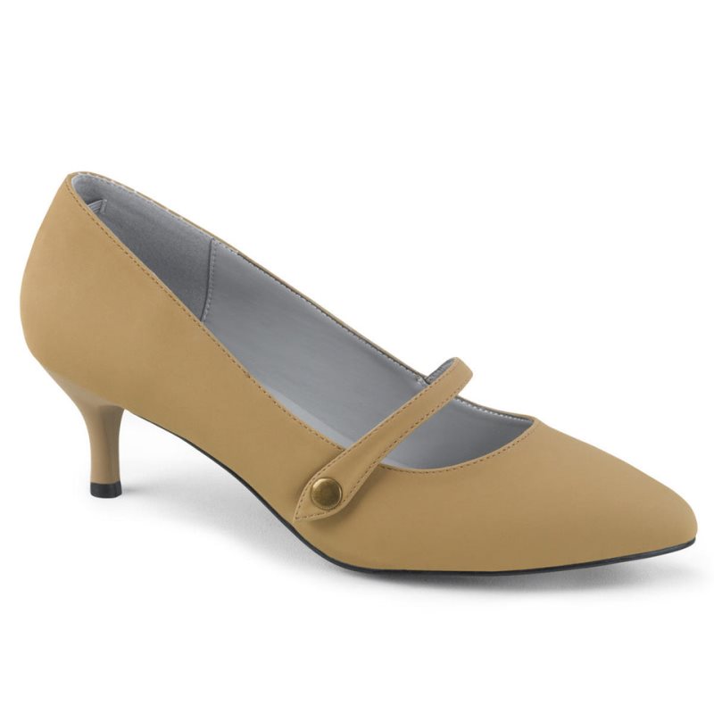 Pleaser Kitten-03 Hakken Dames Beige | BELGIE BERIUHSZ
