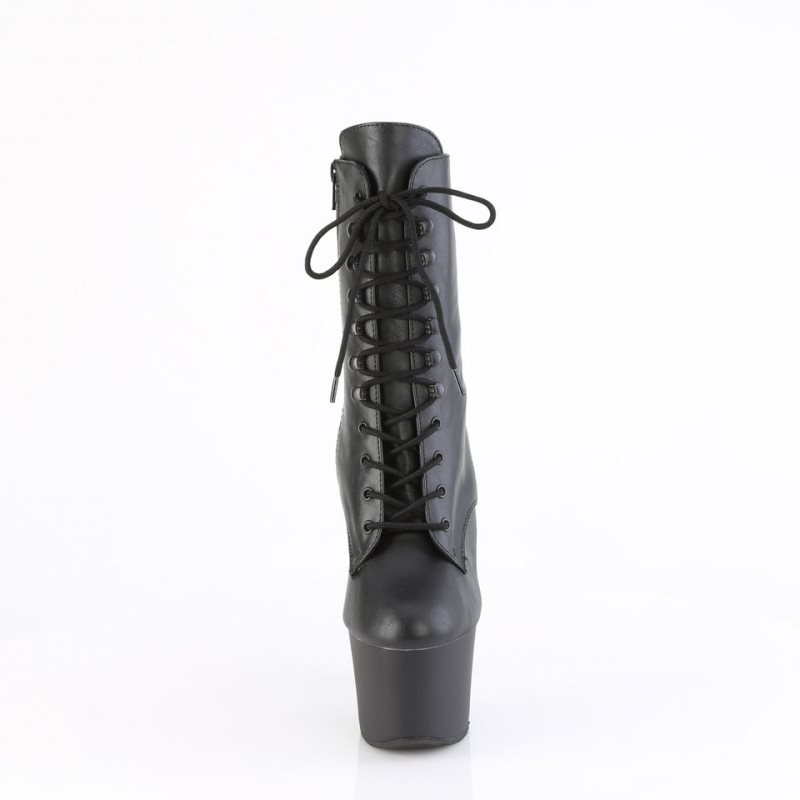 Pleaser Knucks-1020 Vegan Leather Laarzen Dames Zwart | BELGIE BEPYXQME